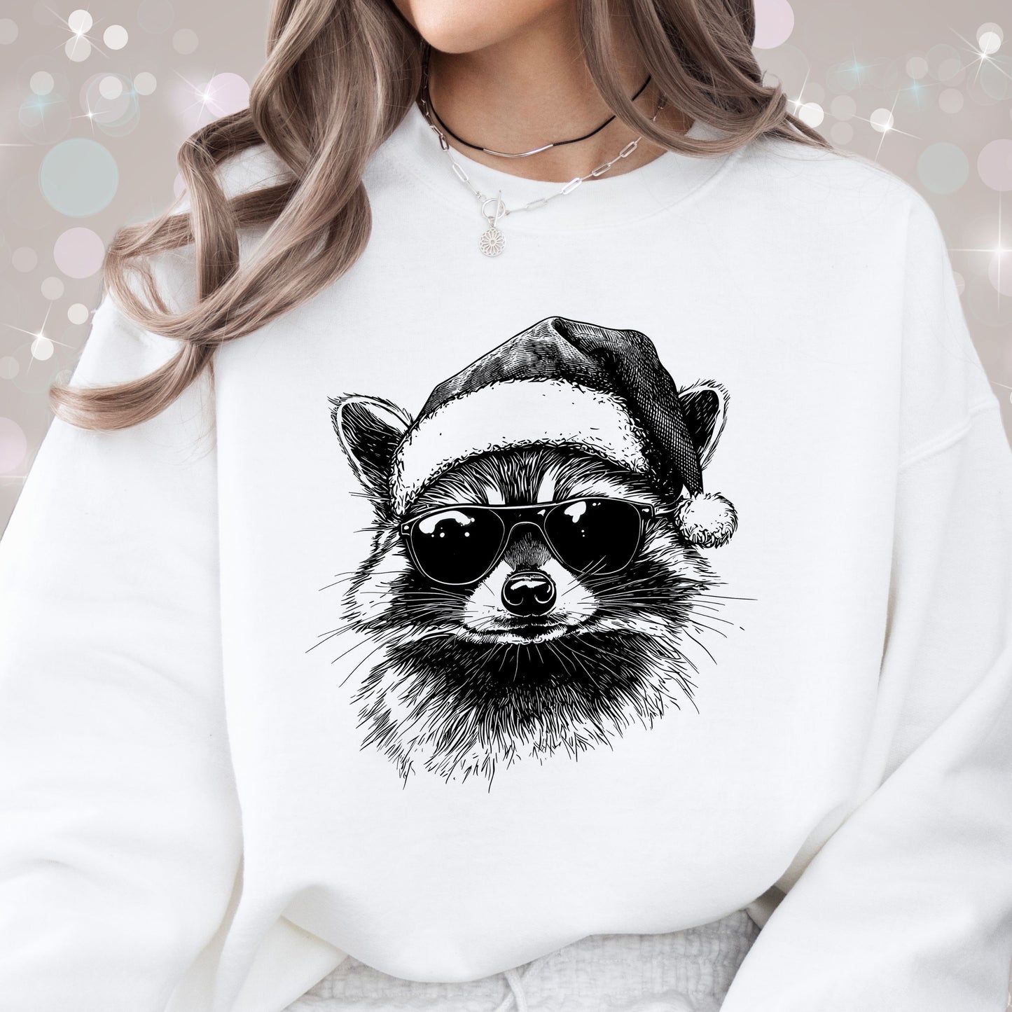 Raccoon Santa Hat
