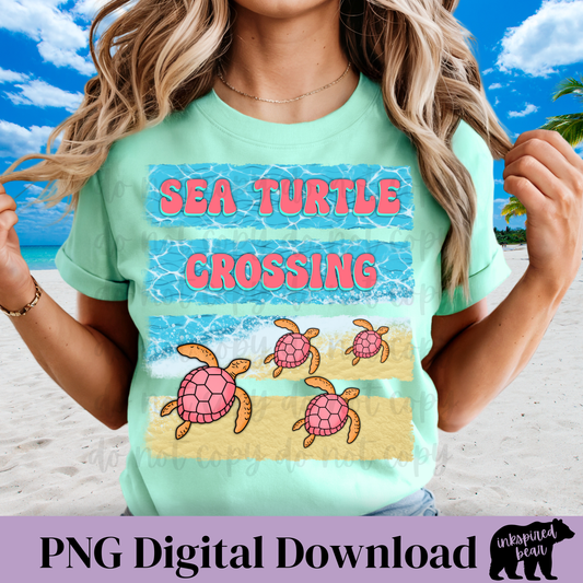 Sea Turtle Crossing Digital Download