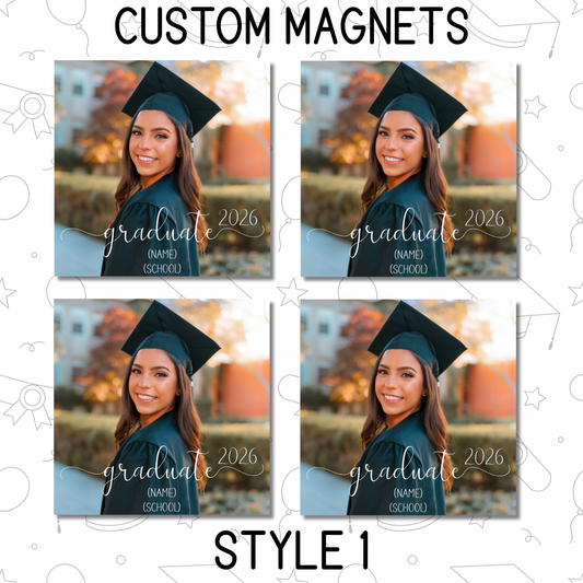Custom Graduation Magnets: Style 1