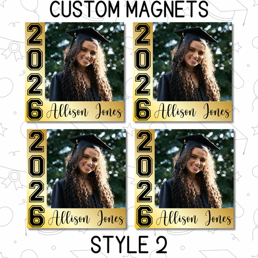 Custom Graduation Magnets: Style 2