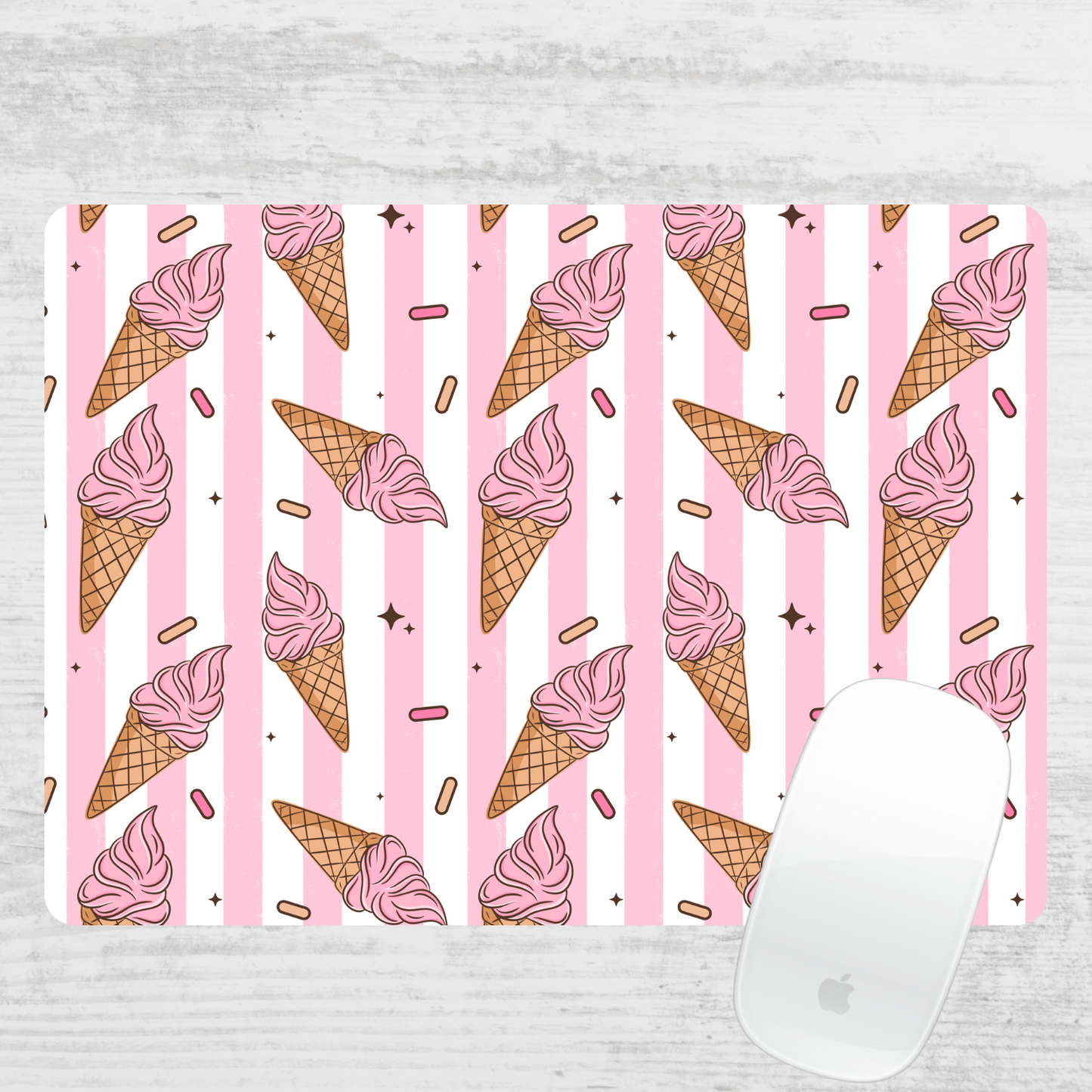 Pink Ice Cream Mouse Pad