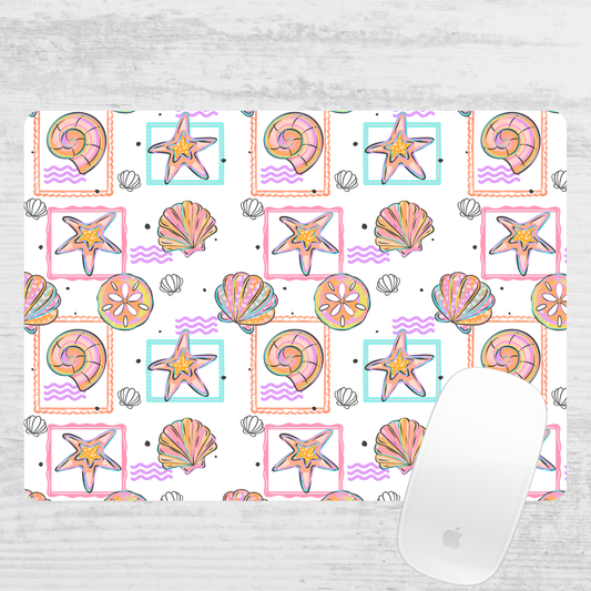 Sea Shell Stamps Mouse Pad