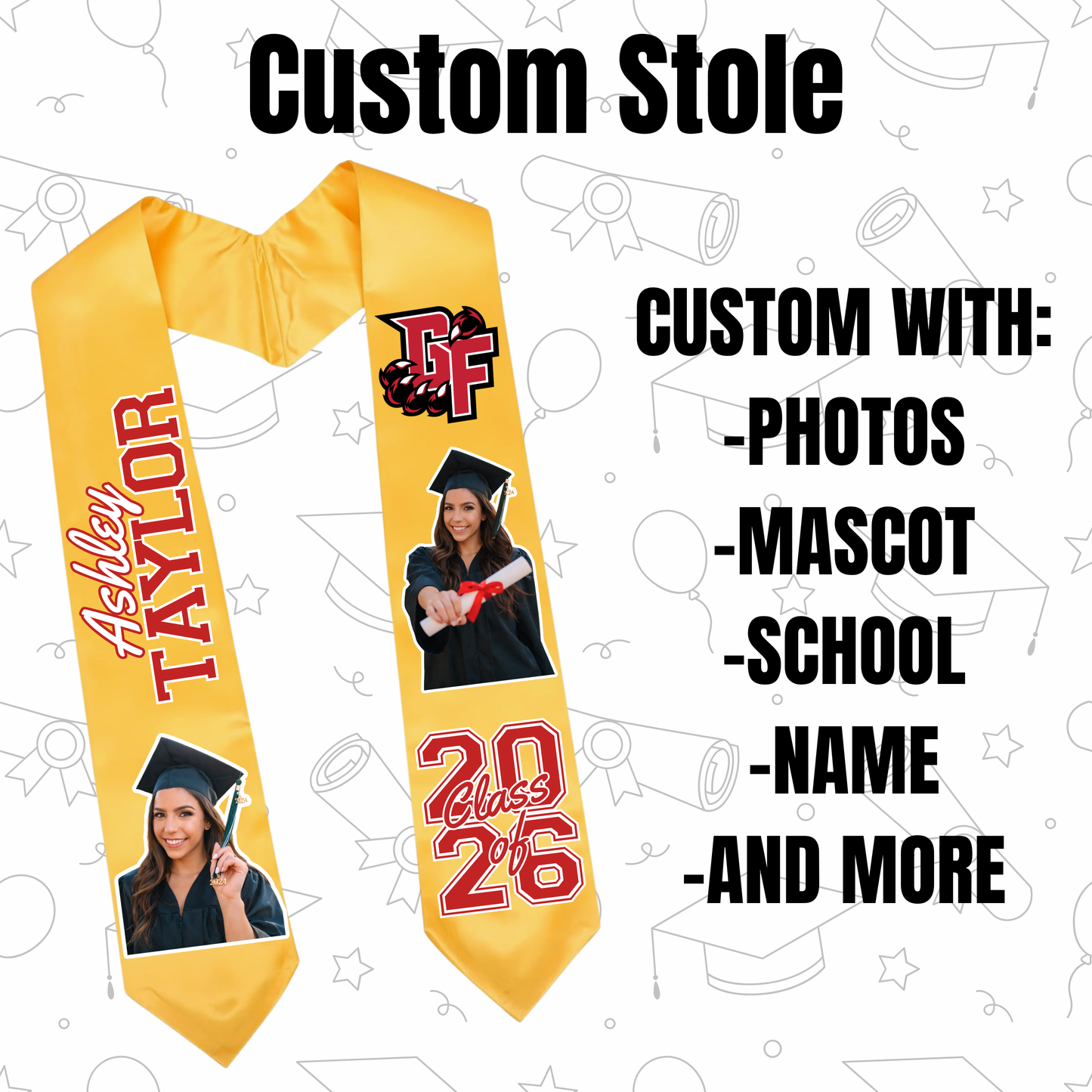 Custom Graduation Stole